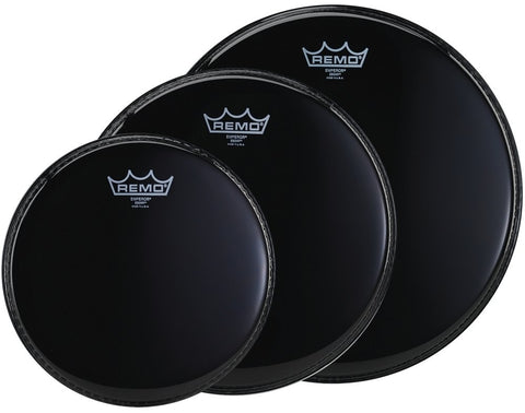 Set De Parches Remo Ambassador Black Suede