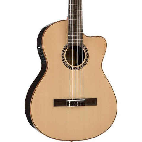 Lucero LFN200SCE Abeto / Palisandro Thinline Guitarra Clásica Acústica-Eléctrica Natural